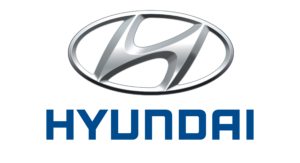 The logo of Hyundai