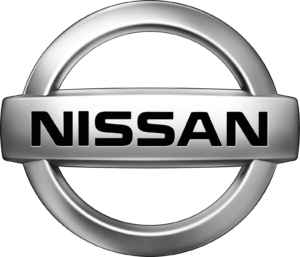 The logo of Nissan